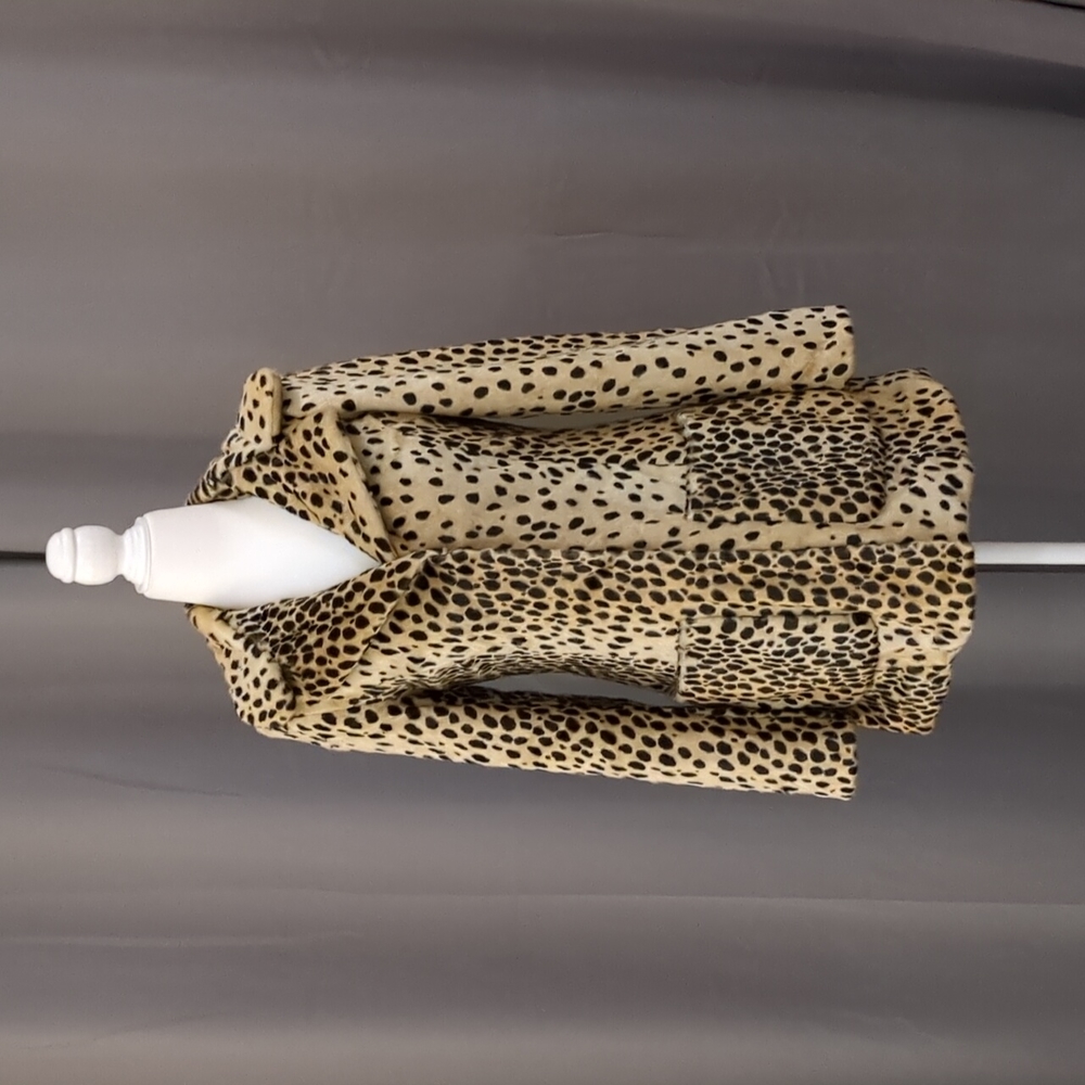 Guess faux fur leopard print coat size XS